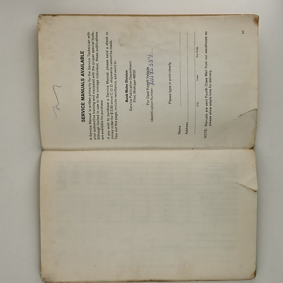 1967 Opel Kadett Owner's Manual VUC - Picture 9 of 13